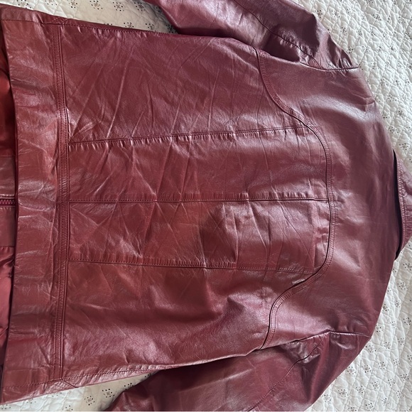 Vintage Jeffery genuine Leather Jacket in Redish Brown - Picture 6 of 10